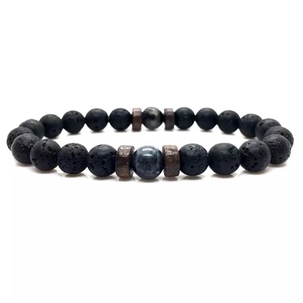 Black Beaded Bracelet